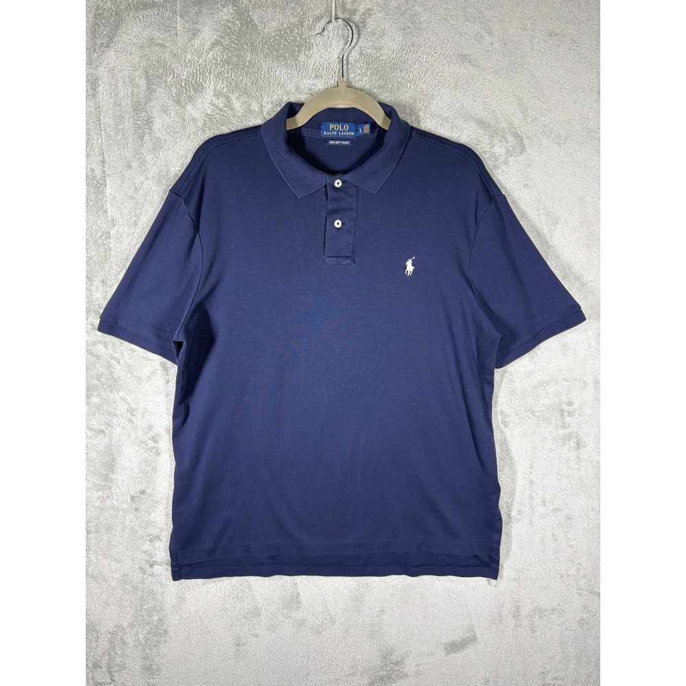 Polo Ralph Lauren Polo Shirt Large Navy Blue Pima Soft Touch Old Money Preppy